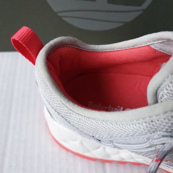 Timberland Wm Solar Wave Light Grey Mesh Low Top Lace-Up Eco Hiking Sneakers 7.5 - Picture 10 of 16